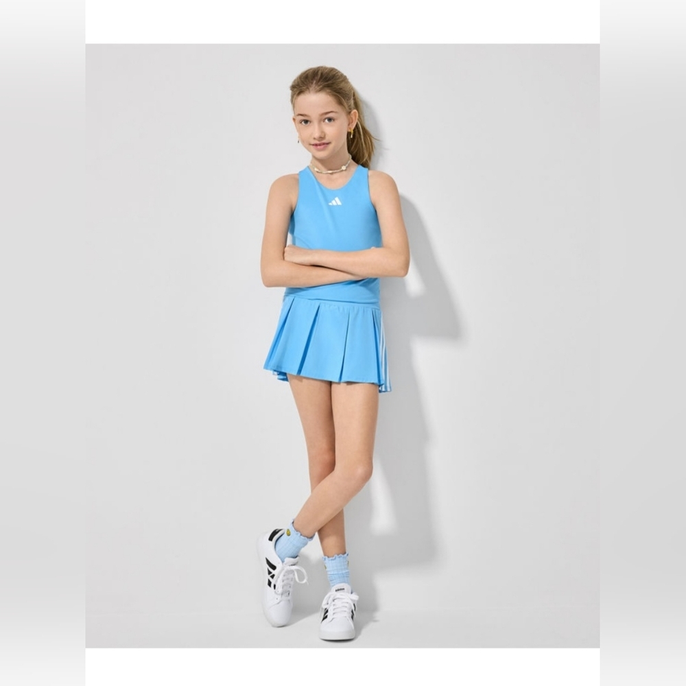 Adidas Big Kids Girls Skort Sz L/14 Lt Blue - Picture 3 of 13